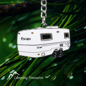 White Escape Trailer Key Chain